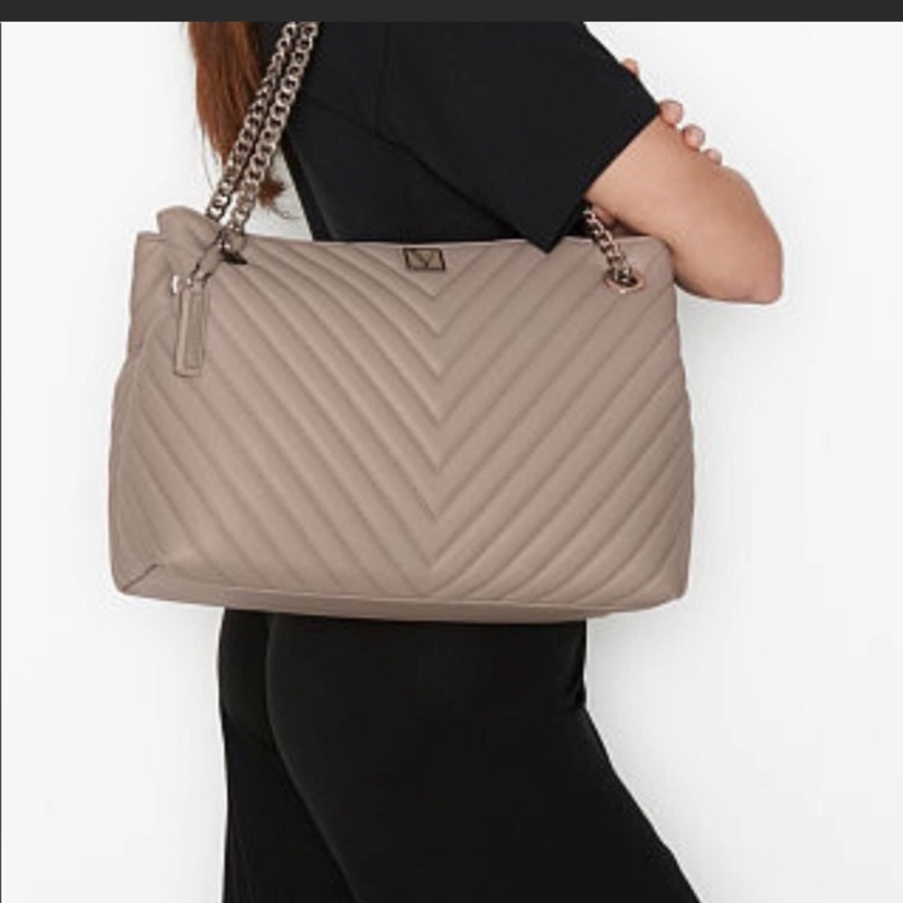 Victoria Secret Quilted V Tote